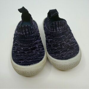 Jan & Jul Toddler Knit Slip-On Shoes | Navy | Flexible Rubber Sole | Size 4-5